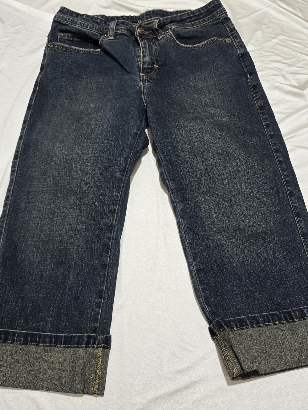 Lee Women's Dark Blue Cropped Jeans